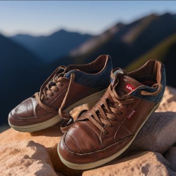 Très jolies chaussures bi-matière à lacets