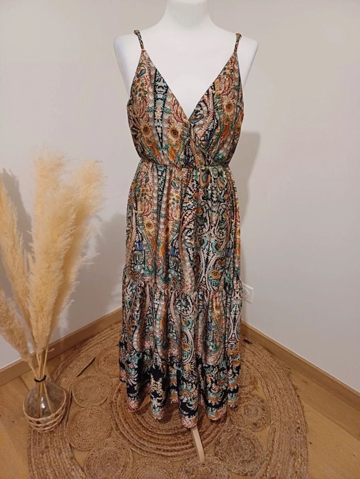 Robe longue cache-coeur à motifs Millénium taille M 38 - photo numéro 2