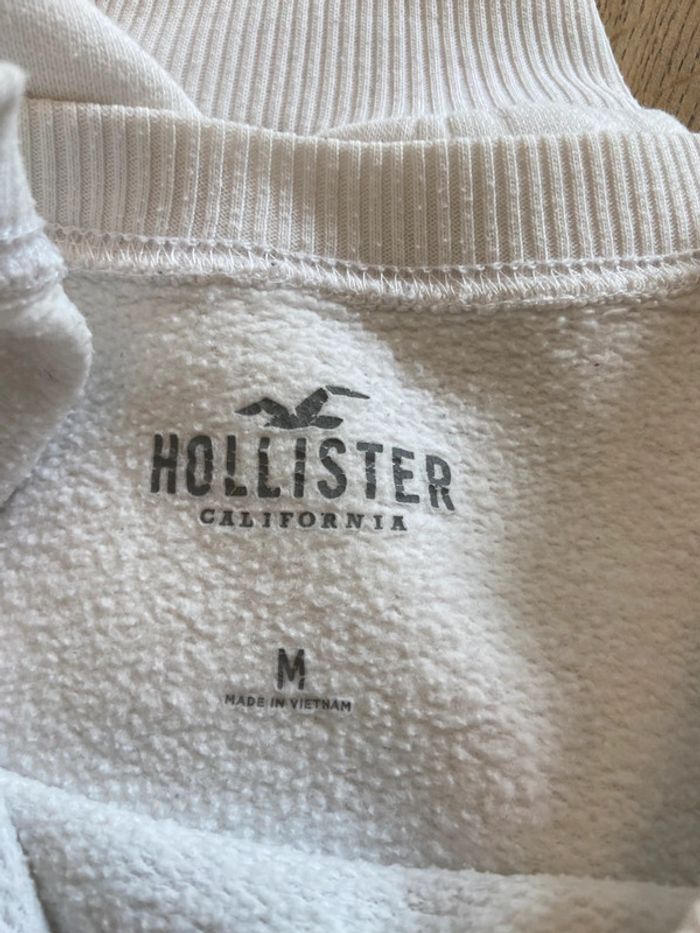 Sweat blanc sérigraphie « Los Angeles » bleu marine Hollister taille M - photo numéro 7