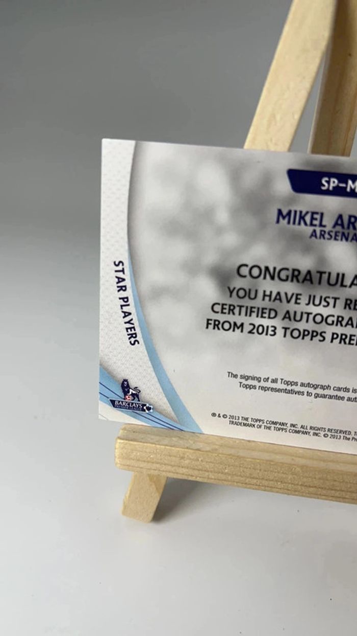 2013-14 Topps English Premier League Gold #SP-MA Mikel Arteta Star Auto Arsenal - photo numéro 4