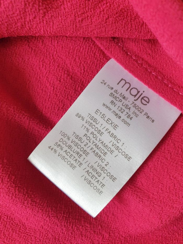 Haut Top Blouse Framboise Maje Taille 1 - photo numéro 6