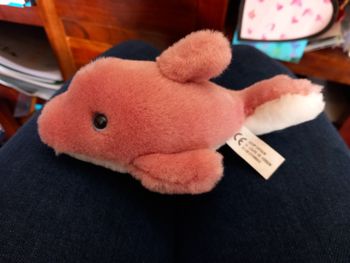 Petite peluche dauphin rose