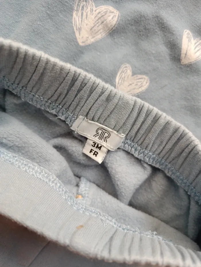 Ensemble bleu pull coeurs sarouel 3 mois La redoute - photo numéro 5