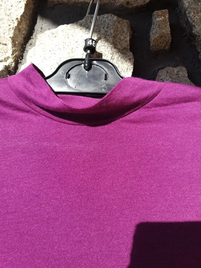 Tee-shirt femme Manche longue violet - photo numéro 3