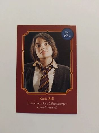 🃏 Carte Harry Potter (Auchan) - Wizarding World - Katie Bell 67/90