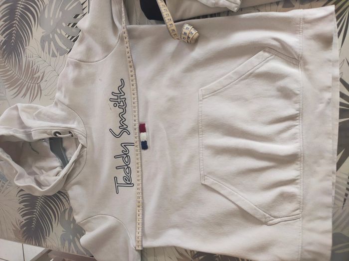 Pull a capuche blanc T 16 ans ou 34 Teddy Smith - photo numéro 12
