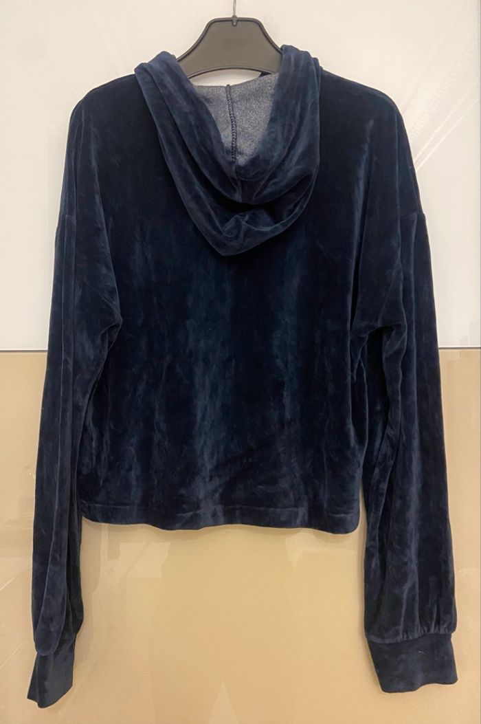 Sweat-shirt velours marine femme L/XL - photo numéro 4