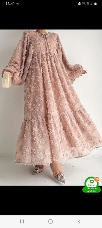 Robe 👗 doublée rose XXL
