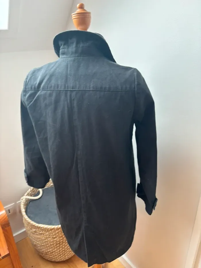 Trench 100% coton noir intérieur léopard - Modèle Koala - Maje - modèle koala- T38 - photo numéro 9