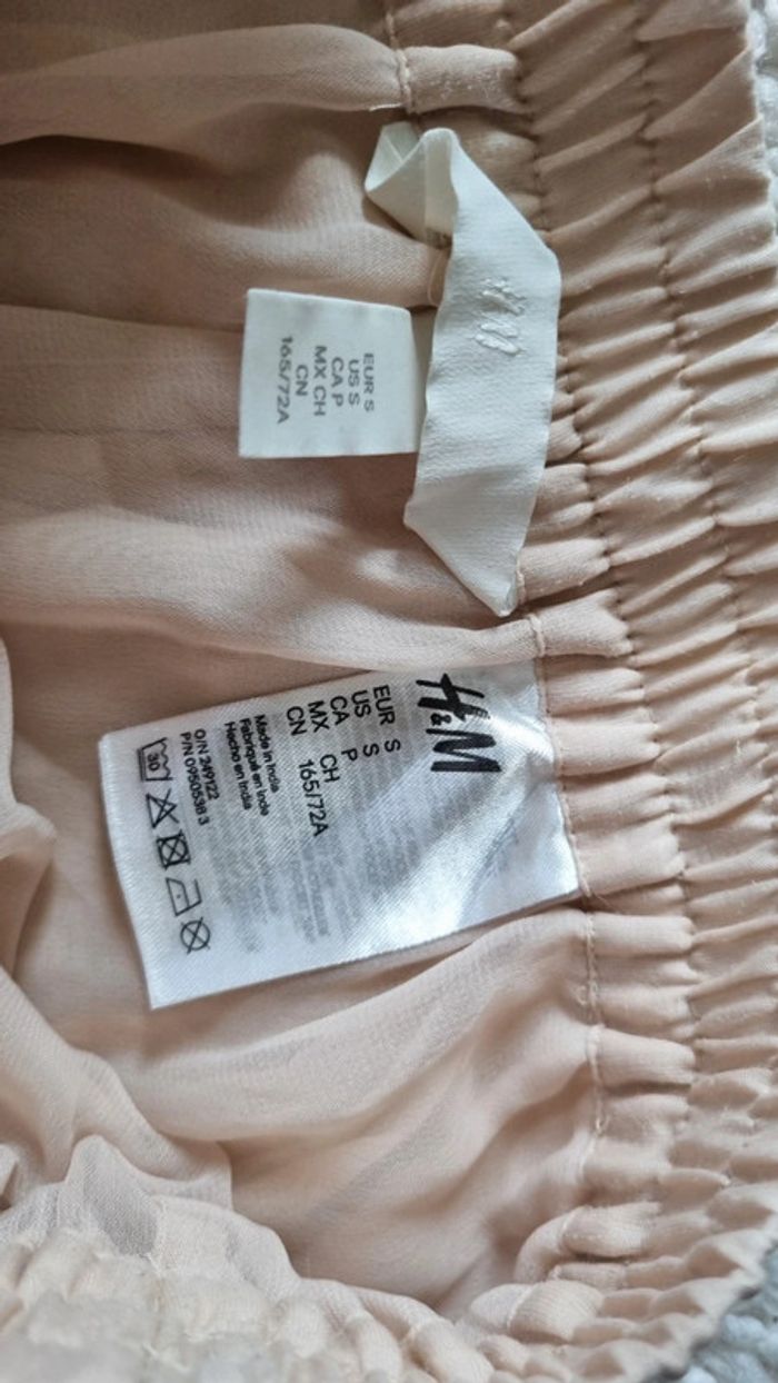 Jupe longue beige H&M Taille S doublée sympa - photo numéro 3