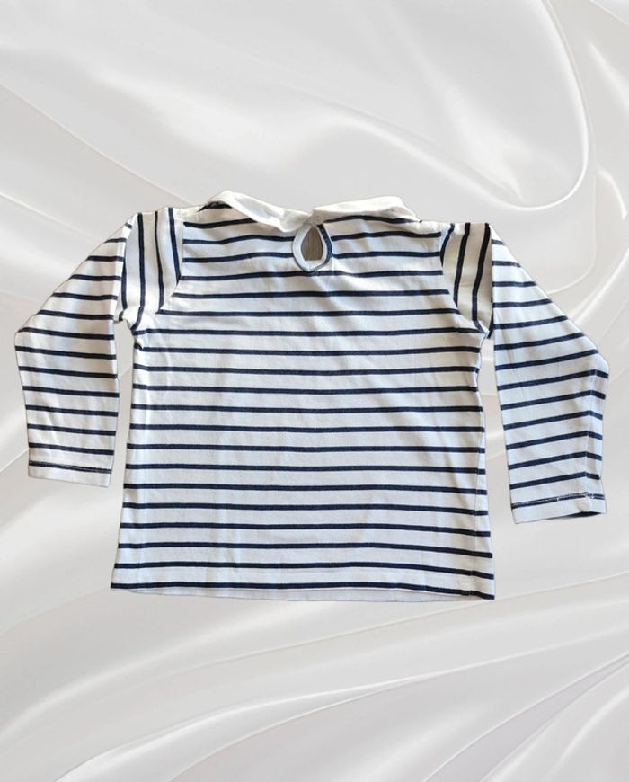 Haut manches longues marinière fille 3 ans - photo numéro 2