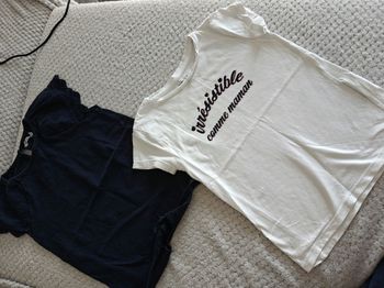 Lot de 2 tee shirts gemo en 8 ans très bon état.