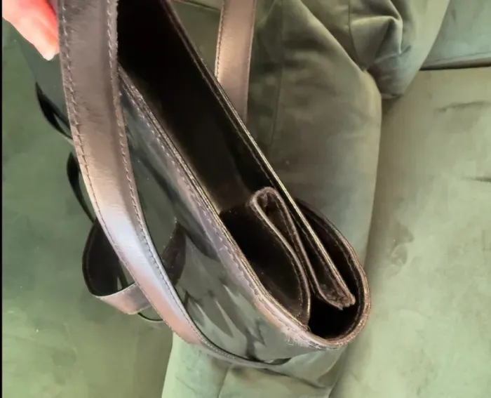 Sac à main Lamarthe vintage en cuir noir - photo numéro 9