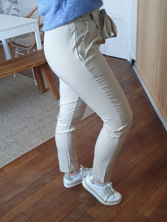 Pantalon fluide Vérone beige Taille L - photo numéro 5