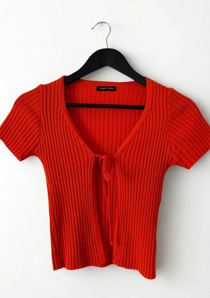 Gilet court côtelé orange vif I Saw It First Taille XS/S - photo numéro 2