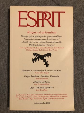 Esprits risques et précautions