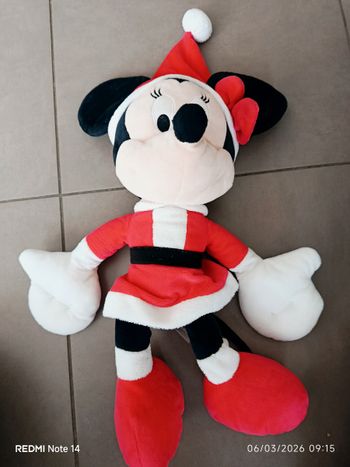 Peluche Minnie Mouse Disney Noël - 50 cm - État neuf