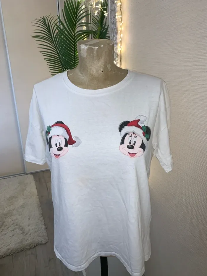 TEE shirt manches courtes Minnie Mickey femme