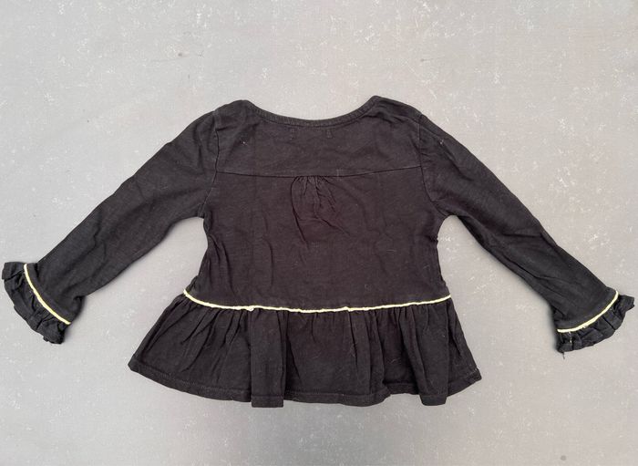 Blouse manches longues col rond noir - photo numéro 3