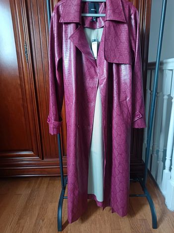Trench en simili bordeaux neuf Vero Moda 42