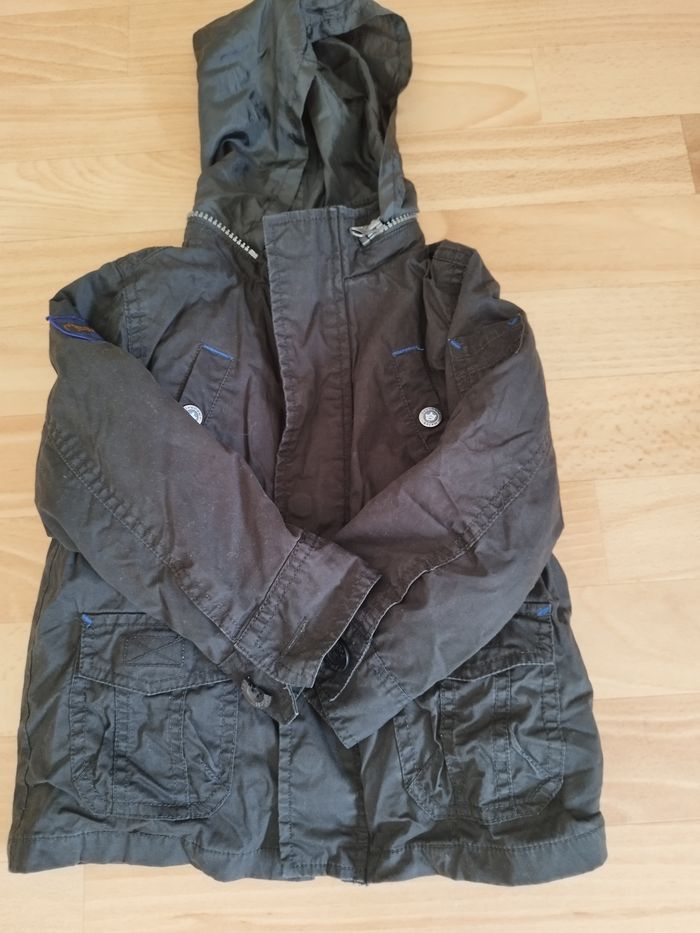 Blouson 2 en 1 veste imperméable et gilet zippé garçon 4 ans  noir gris Sergent Major - photo numéro 4