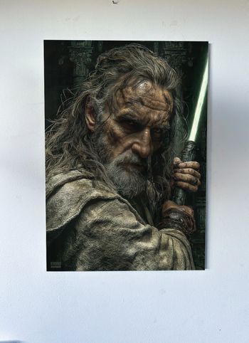 Poster métallique 30cm x 42cm StarWars Jedi + aimant mural fourni.