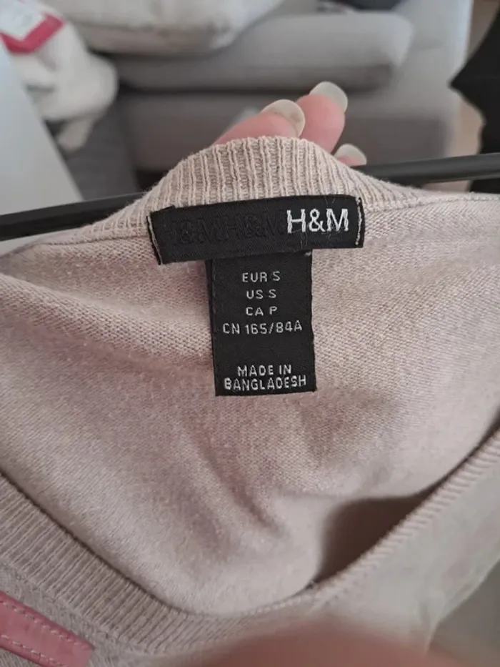 Pull manche 3/4 crème h&m - photo numéro 4