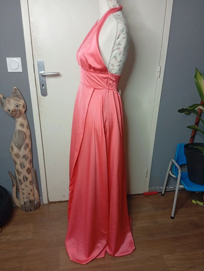Magnifique robe longue satiné porte feuille taille unique Insta Girl - photo numéro 5