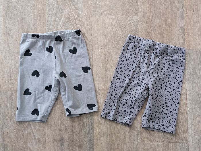 Lot de 2 shorts cyclistes pantacourts h&m 6-7 ans
