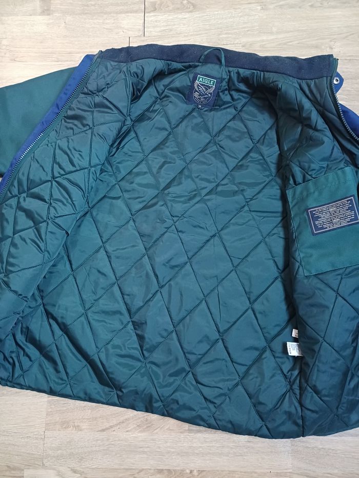 Manteau parka AIGLE vert taille M - photo numéro 3
