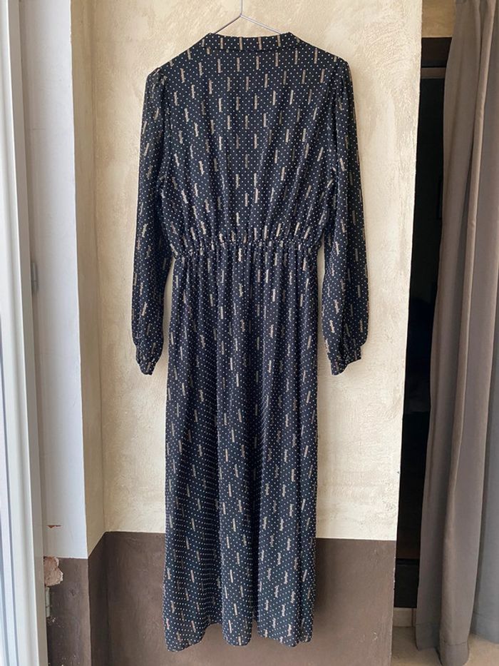 Robe longue fluide noire et doré By Coco M - photo numéro 3
