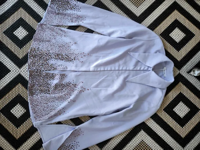 Ensemble setre en crêpe extensible orné de cristaux taille S neuf - photo numéro 5