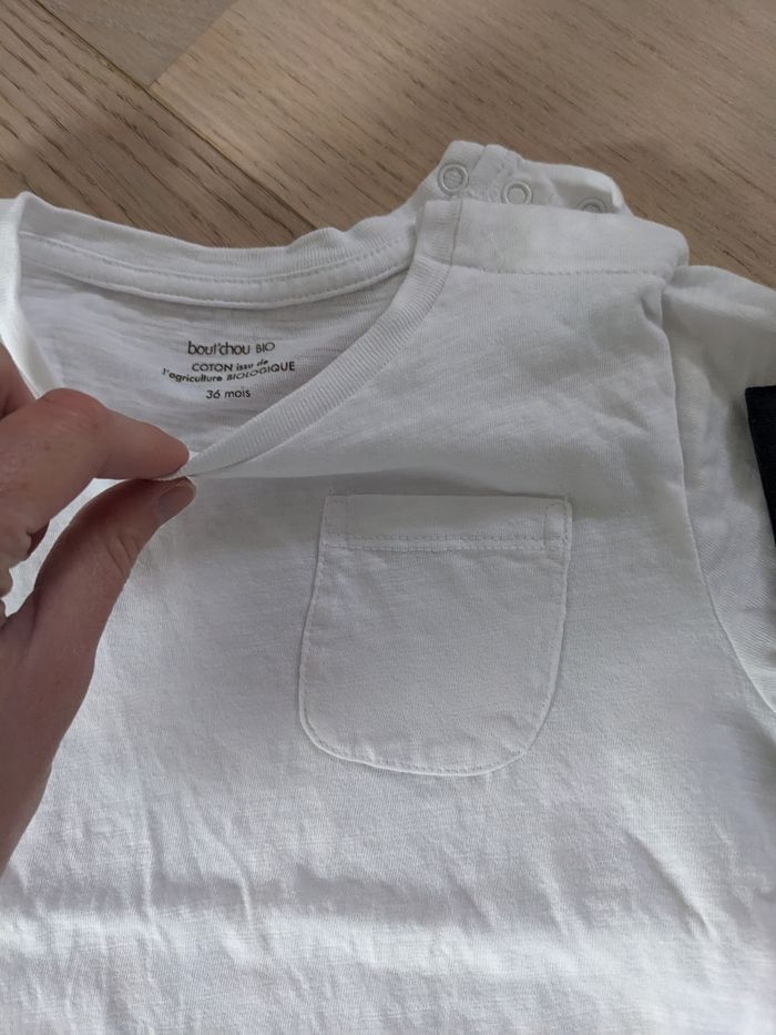 Lot de 2 t shirts coton bio 36 mois mixte monoprix - photo numéro 3