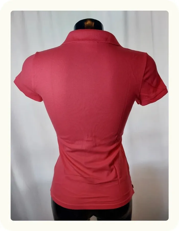 Polo rose rouge femme Lacoste - photo numéro 2
