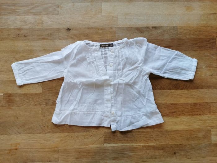 Chemise blanche Bout'Chou 12 mois