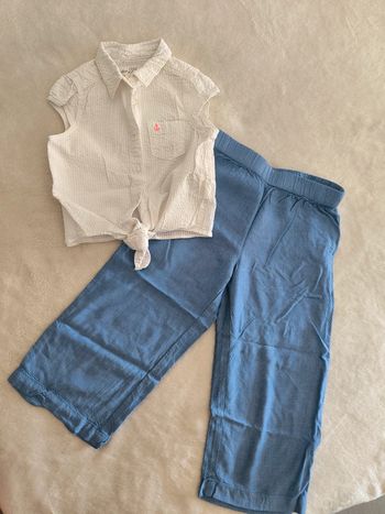 Ensemble pantalon fluide chemisier