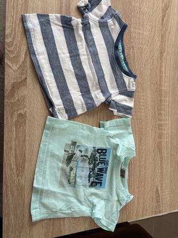 2 TEE shirt Manches Courtes - 3 Mois