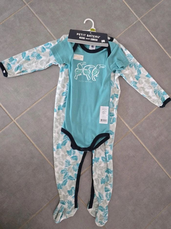 Ensemble pyjama + bodie petit bateau