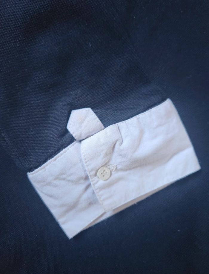 Haut noir Dorotennis Taille M – Col chemise blanc - photo numéro 3