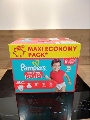 🔹 1 Pack Pampers Baby-Dry Pants Taille 8 – 58 pants – Neuf scellé