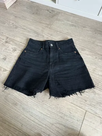 Short en jeans hm xxs 32 noir