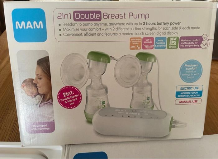 Double Tire lait électrique Mam + pompe manuelle - photo numéro 3