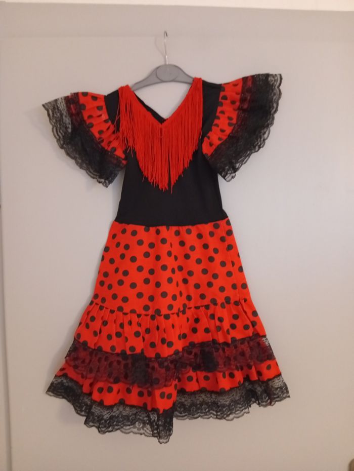 Robe flamenco rouge 5/6ans - photo numéro 5