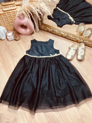 Taille 3 ans robe de fête fille Kiabi noire et doré * tulle * 🩷