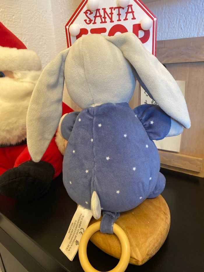 Lapin bleu à poids boîte à musique de kiabi - photo numéro 2