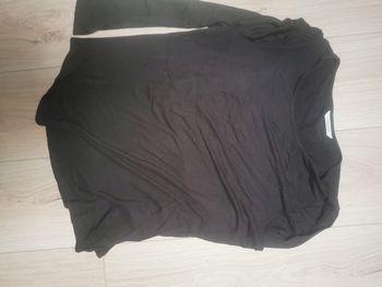Tee shirt manche longue marron camaïeu