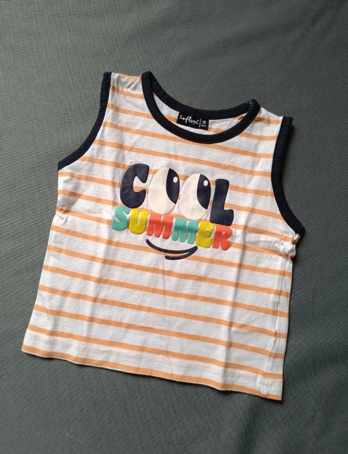 Débardeur rayé orange - photo numéro 2