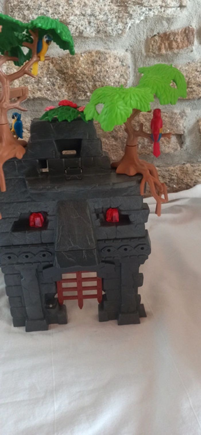 Décor de temple ruine jungle avec perroquets playmobil - photo numéro 3
