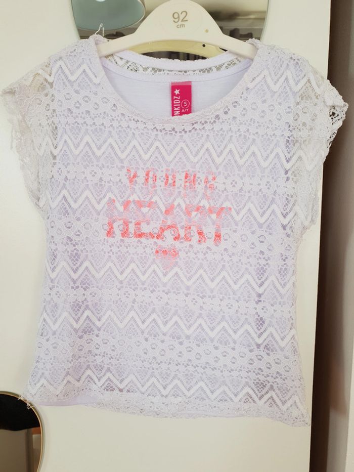 Tee-shirt blanc 5 ans - photo numéro 3