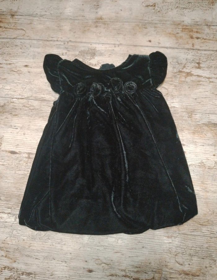 Magnifique robe boule fille en velours 6 mois - photo numéro 1